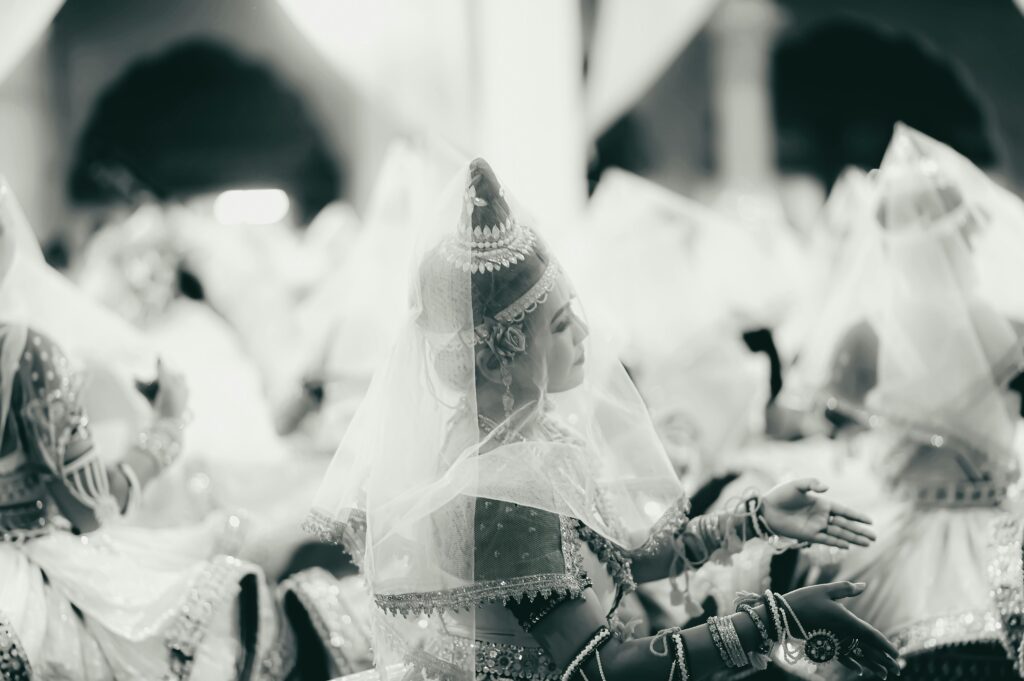 Elegant Manipuri Raas Leela dance capturing cultural heritage in Imphal, India.